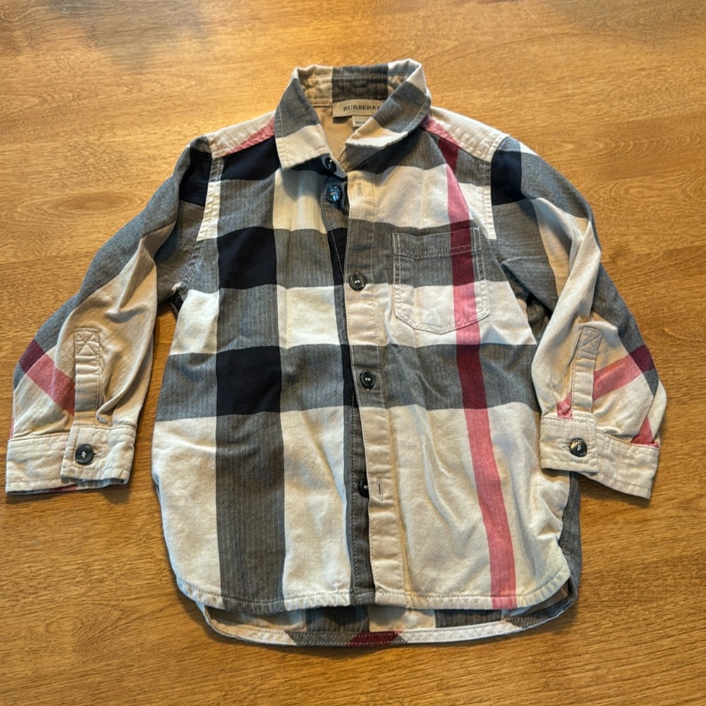Burberry 18 month button down LS shirt